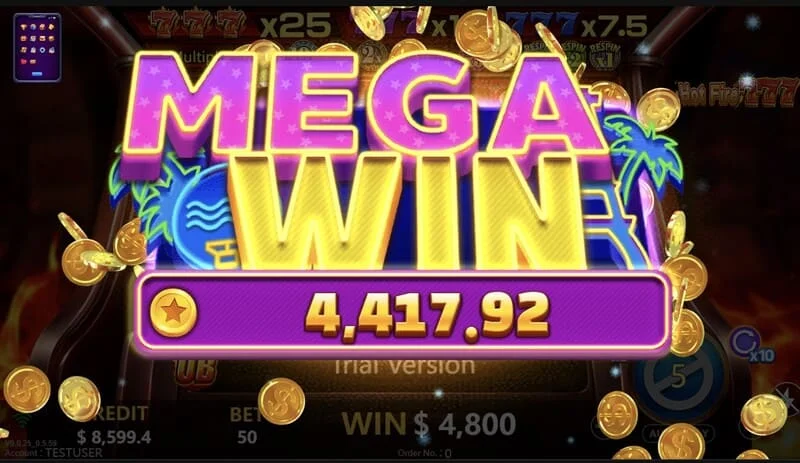 Hot Fire 777 – Câștig mare pe Prize Line